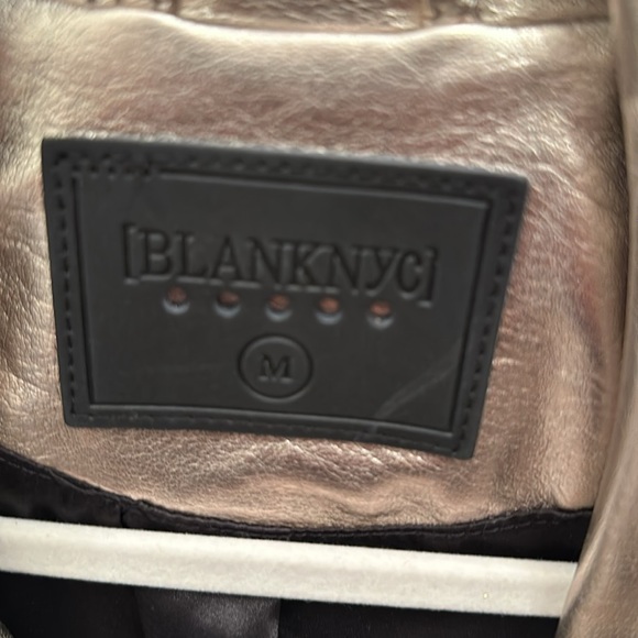 Metallic Pewter Vegan Leather Moto Jacket - Picture 2 of 7